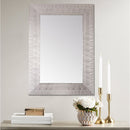 Espejo Pared Forma Rectangular 70x50 cm Plateado Deco