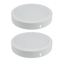 Pack 2 Panel Led Sobrepuesto Circular Blanco 18W Luz Fria..