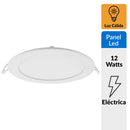 Panel LED empotrado 12 W 17 cm.
