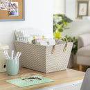 Caja de tela zigzag 37x20x27 cm