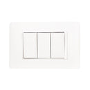 Interruptor triple 9/32 10 A Luzica Blanco