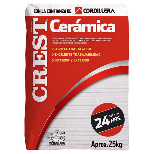 Adhesivo Ceramica Piso Superficie Rigido 25 Kg