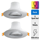 Spot Led Empotrado Plastico Blanco