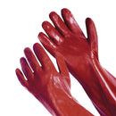 Guante De Pvc Talla Unica Rojo