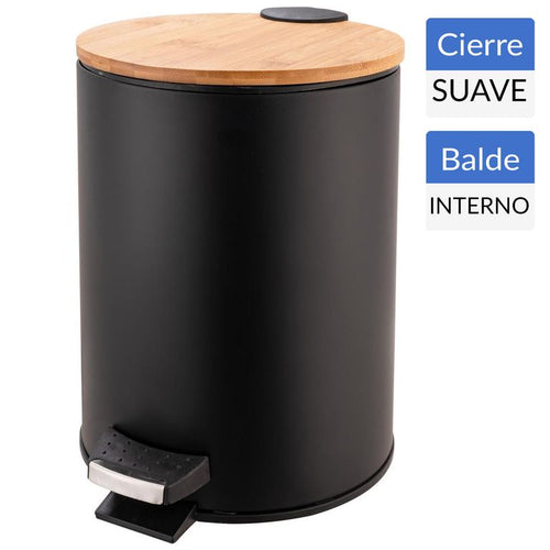 Basurero 5 Litros Plastico Negro
