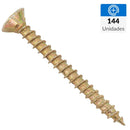 Tornillo Tirafondo Madera 1-1/2 8 mm 144 unidad(es)