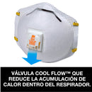 Respirador N95 con valvula Cool Flow 8511 2 unidades