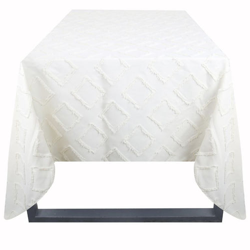 Mantel Cuadrada 180X180 Cm Jacquard Blanco