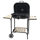Parrilla A Carbon 62X104 Cm Negra Acero