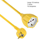 Extension Electrica Shuko 16A 4 Toma(S) 10 M Amarillo