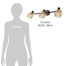 Barra Led Kratia 3 Luces Metal Cafe