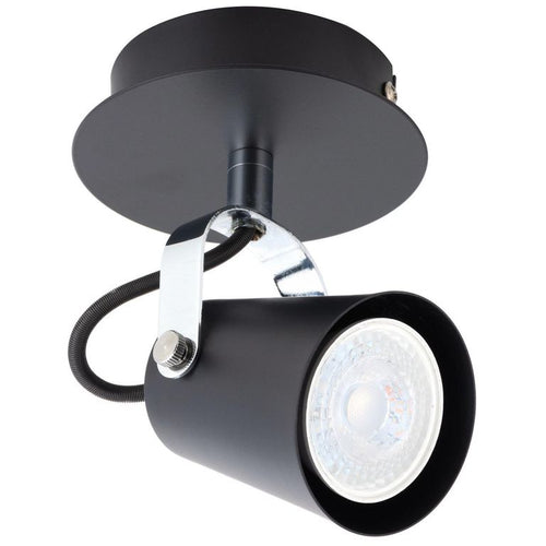 Aplique Aurus 1 Luz Metal Negro