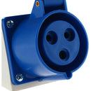 Tomacorriente industrial sobrepuesta 32 A 2P+T 220V IP44