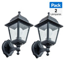 Pack 2 Faroles De Muro 60W Negro