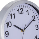Reloj mural 25 cm plateado