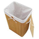 Canasto Para Ropa Rectangular Bambu 30X60X40 Cm 80 L Natural