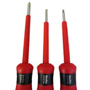 Set 4 atornilladores con tester paleta/cruz 3 y 4mm