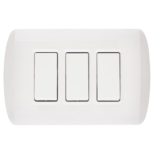Interruptor triple 9/32 10 A Modus Plus Blanco