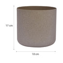 Macetero Denver de Plastico 18x17 cm Beige