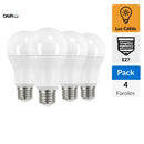 Pack 4 Ampolletas Led 75 W E27 1060 lm Luz Calida