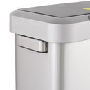 Papelero 45 Litros Acero Inoxidable Gris