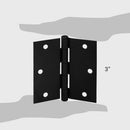 Pack de 3 bisagras 3x3 3 unidades negro