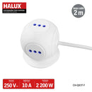 Alargador Esfera + 2 Usb 3 Toma(S) 2 M Blanco