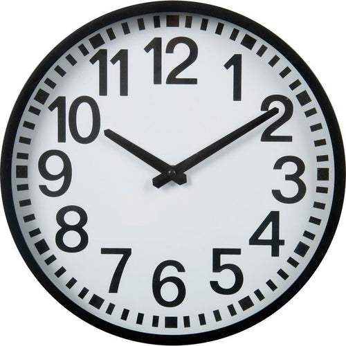 Reloj redondo 30x30x4 cm negro