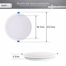 Panel Led Empotrado Circular Blanco 18W Luz Calida