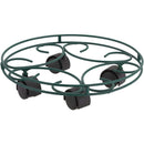Portamacetero Circular Metalico 37 Cm Con Ruedas Decorativo