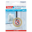 Cinta doble contacto 1,5mx19mm transparentes y vidrio 20 kg/m