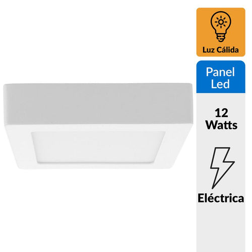 Panel sobrepuesto cuadrado LED 12 W..