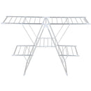 Tendedero de Ropa Doble Piso Aluminio 156x61x97 cm Blanco