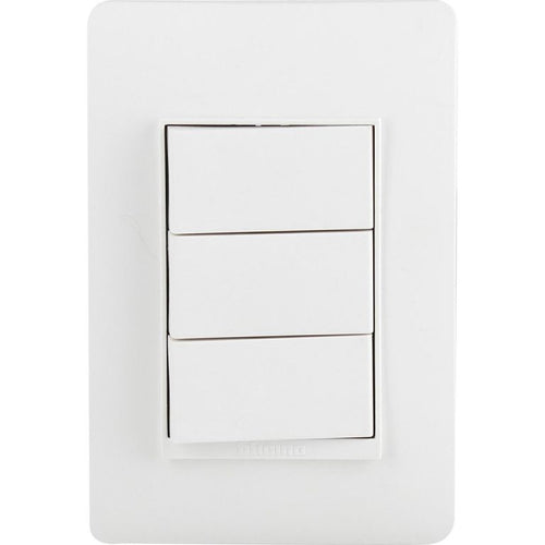 Interruptor conmutador triple 9/24 10 A Luzica Blanco