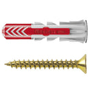 Tarugo Duopower 6mm + Tornillo 4.5x35mm 4 unidades