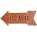 Letrero Led Flecha Bar Rojo 25x6 cm