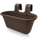 Jardinera Para Baranda De Polipropileno 25X25 Cm Cafe
