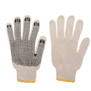 Propack 10 Pares Guantes Policoton Algodon Talla U. Blanco/N