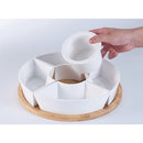 Bowl snack 5 divisiones base bambu