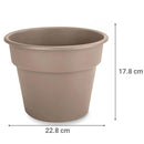 Macetero De Plastico 22.8X17.8 Cm Taupe