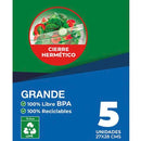 Pack 5 Bolsas Europlas Zipper Hermeticas Transp.S 3 Lt.