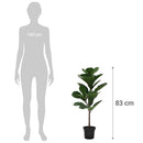 Planta Artificial Ficus Lirata 83 Cm Verde