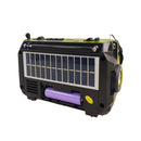Radio emergencia dinamo solar linterna recargable