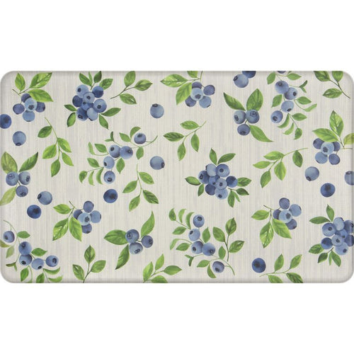 Limpiapies Floreado 45X75 Cm Pvc Gris/Azul/Verde