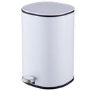 Papelero Cilindro 5 Litros Metal Blanco