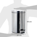 Papelero Redondo 20 Litros Metal Gris