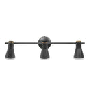 Barra Led Pipa 3 Luces Metal Negro