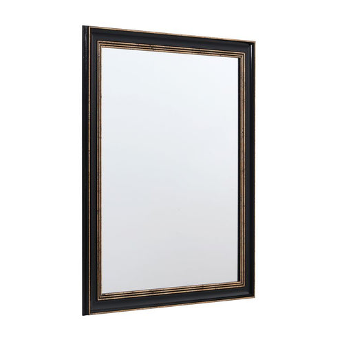 Espejo Pared Forma Rectangular 51.8x41.6 cm Negro Vintage