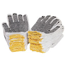 Propack 20 Pares Guantes Pigmentados Antideslizante de PVC Talla unica Blanco/Negro
