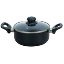 Bateria de cocina 7 Piezas Aluminio Antiadherente Negro